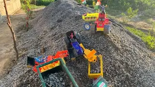 Full loaded truck accident| jcb3DX Tractor cartoon| #automobile #toys #jcb #experiment 
