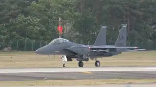 492nd FS F-15E's  SLAM 11/12 landing at RAF Lakenheath, 30-08-22