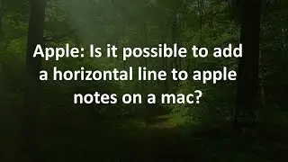 Apple: Is it possible to add a horizontal line to apple notes on a mac?