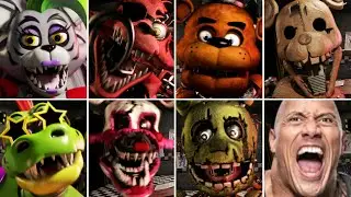 Completely Random Custom Night Remake - All Jumpscares