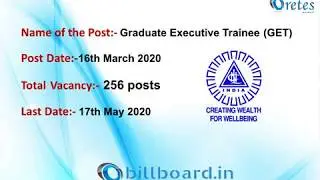 Graduate Executive Trainee GET &ndash; 259 | NLC Recruitment | OBillboard | Central Government Job.