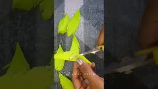 how to make easy Paper leaf Craft idea / paper leaf cutting