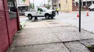 City of Baltimore official assisting at 7 alarm fire