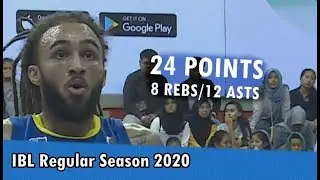 Gary Jacobs Jr 24Pts/8Reb/12Ast vs. Bima Perkasa | February 29, 2020