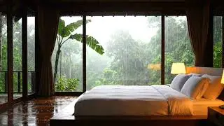 The Safest Place to Sleep 🌧️ Heavy Rain Outside, Warmth Inside | Cozy Bedroom Ambience