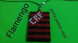Flamengo, porta passe card de pérolas