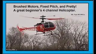 WL Toys helicopter has Brushed Motors, Fixed Pitch, Pretty, and a great helicopter to learn on.