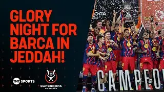 FULL TROPHY CELEBRATIONS! Barcelona lift the Spanish Super Cup after beating Real Madrid 🏆
