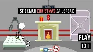Stickman Christmas Jailbreak 8 - СТИКМЕН ПОБЕГ ИЗ ТЮРЬМЫ 8 ПРОХОЖДЕНИЕ ВСЕ СОБЫТИЯ ОБЗОР ИГРЫ