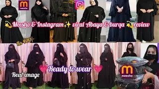Meesho & insta 😀 viral black Abaya review 💫 low & high price 💗Abaya houl ready to wear 😊 trending ✨
