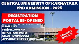 Reopening the Registration for PhD admission - 2025-26 | The Researchist