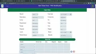 Item Order Form Customization In Advanced FMS