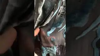 Black Blue Burnout Velvet Scarf
