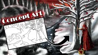 Red Riding Hood Concept Art - Speedpaint (Photoshop)