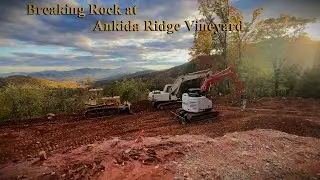 Breaking Rock at Ankida Ridge Vineyard with a 145 Link-Belt