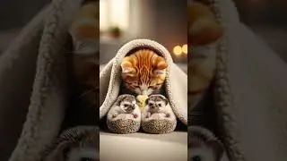 Cozy Friends A Kitten a Chick and Two Playful Pals Unite #cute #pets #friends