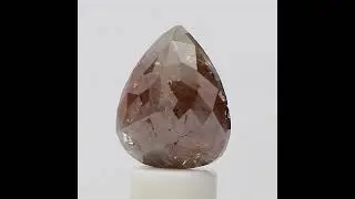 10 mm Pear Rose Cut Diamond Natural Loose diamond Grayish Brown Color 2+Carat