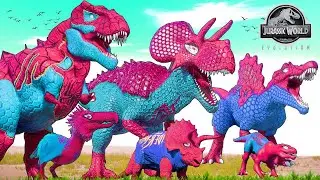 New!!Spider-Man T-Rex & Black Adam Dinosaur vs Spinosaurus | Ultimate Jurassic World Fight 🦖⚡🔥