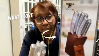 Профессиональный набор кухонных ножей Moss & Stone, 6 предметов, с подставкой, нержавеющая сталь.