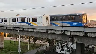 SKYTRAIN TRAIN watch live here in New Westminster British Columbia Canada