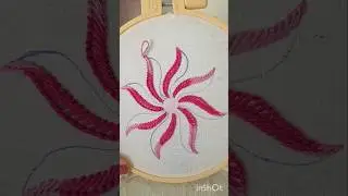 Hand Embroidery Magic ✨#creative #flowers #floral #artist#diycrafts #loopstitch#aariwork#threadwork