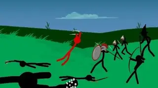 Персонажи из Stick war legacy против моего аватара [анимация про битва стикменов]