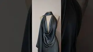 Draping a silk cowl neck dress. #drapingtutorial #moulage #cowlneck
