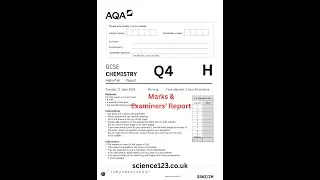 Q4 AQA Chemistry Question Paper 2 2024 Higher Walkthrough & Examiners' Report Comments
