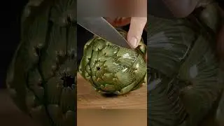 Experience the Unique ASMR of Artichoke Glass Cutting #shorts #viral #asmr #satisfying #fruit