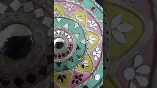 How to Start Lippan Art🏝️#| Easy Mud Mirror🎨🖌️🖼️ Art#creativity#simple