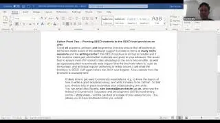 Widening Participation and Wellbeing/Academic Advising