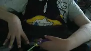 Robbie trying different switches - assistive music technology