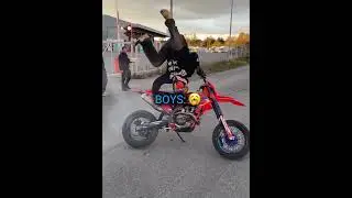 Stunts are only for real men 💀 #dirtbike #stunts #edit #trollface #shorts