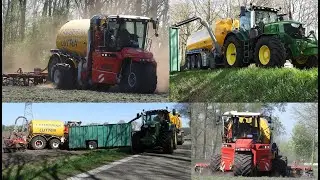 Bouwland bemesten door Lamberink Lutten  Vervaet Hydro Trike xl & John Deere + Kaweco