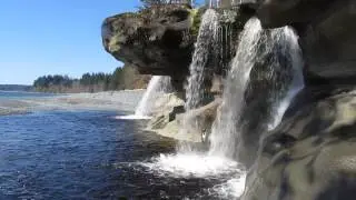 Sandcut Beach Waterfalls, BC Vancouver Island