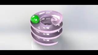 Solidworks Tutorial Mate of Ball & Helix Ramp with motion analysis