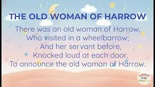 The Old Woman Of Harrow Nursery Rhyme for Kids📚Read Aloud & Early Reading Practice