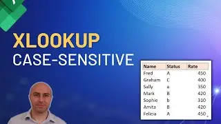 Case Sensitive XLOOKUP Formula in Excel