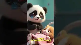 Panda saves cat 😺🐼