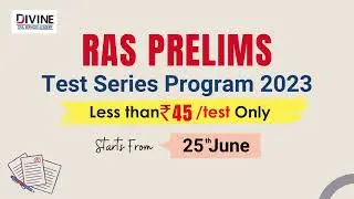 Ras Prelims Test Series Program 2023 | @divinecivilservicesacademy