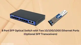 8 Port SFP Optical Switch with Two 10/100/1000 Ethernet Ports (Optional SFP Transceivers)