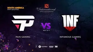paiN Gaming vs Infamous Gaming, TI9 Qualifiers SA, bo5, game 3 [Eiritel & LighTofHeaveN]
