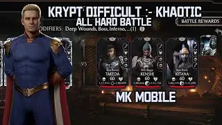 Krypt difficult Khaotic | All Hardest Battle with Homelander | Mk Mobile! 