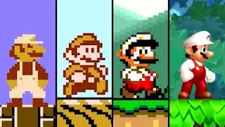 Evolution of Fire Flower in Super Mario (1985-2022)