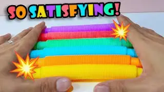 Satisfying POP Tubes ASMR 🔊 | Crunchy Clicks & Stretchy Sounds for Stress Relief!