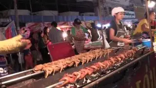 Thailand Night Market in Maha Sarakhom - Isan region
