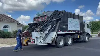C-6 Disposal: Mack MRU Pak Mor Rear Loader Collecting Manual Recycle