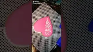 Heart ❤ Sugar cookie with stencil
