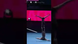 The balance required for this is insane 🤯 #acrobatics #gymnastics #worldchampionships
