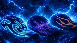 Painted 5 Neon Tribal Caps (Fluorescent Acrylic) | UV Reveal at the End | ASMR